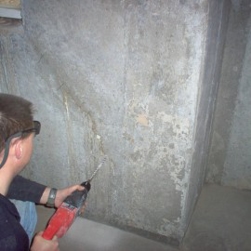 Foundation crack repair by Ogden technician 